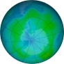 Antarctic ozone map for 2022-01-11
